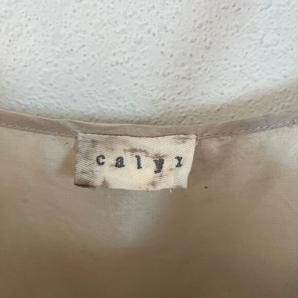 Calyx Abstract‎ Beige Black Patchwork Anthropologie Jumpsuit // Size Small - Picture 2 of 5